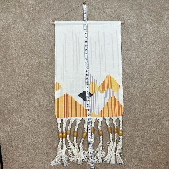 Macrame Wall Hanging Hand-Woven Tassel Tapestry Decoration Indoor Outdoor - Picture 7 of 10